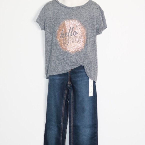 Kids Sparkly "Hello Adventure" Tee - Picture 2 of 2